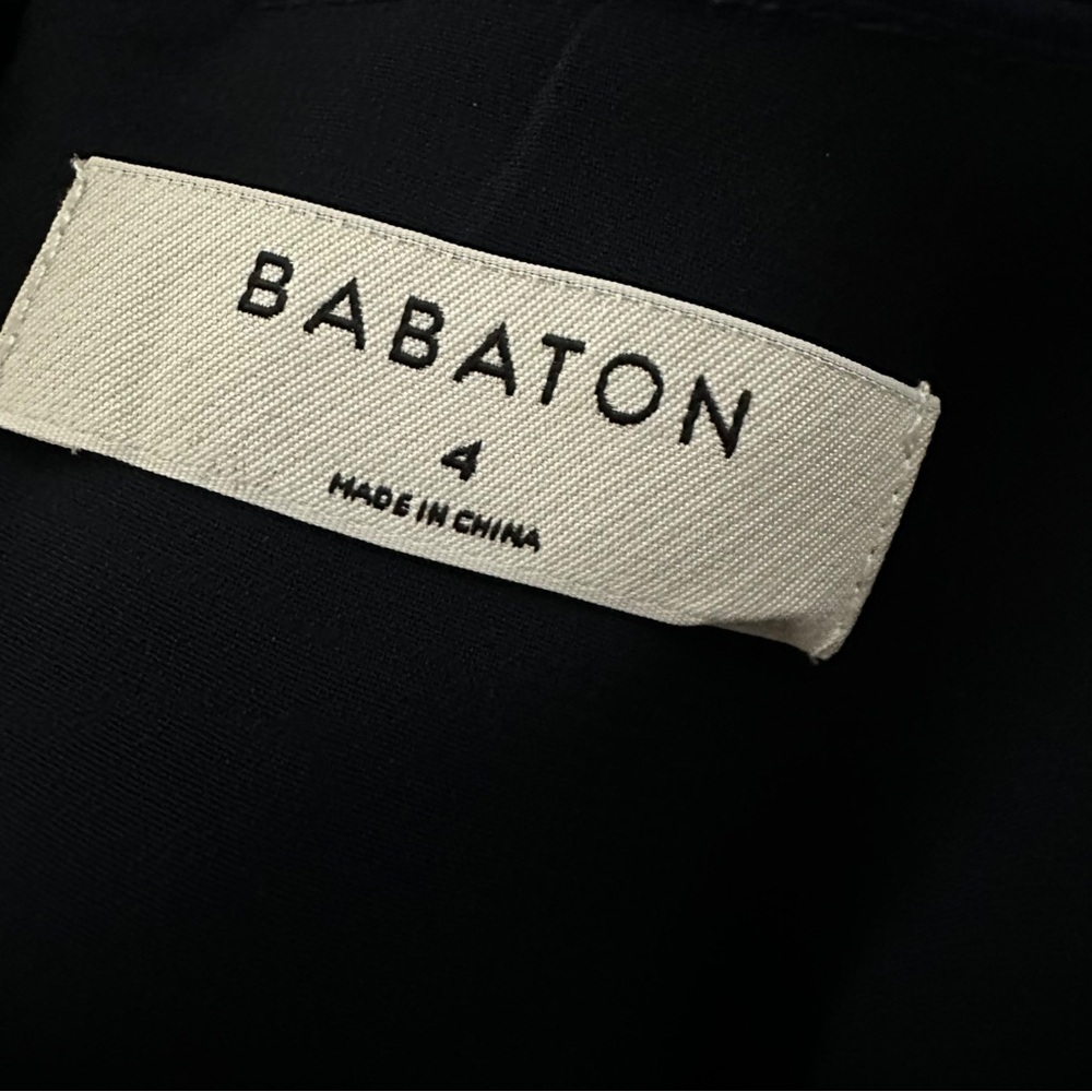 Aritzia Babaton Hamptons Mini Dress Sz 4 Navy Blue Cutout Back Minimalist - Picture 11 of 13